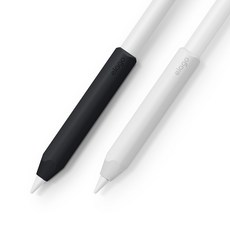 elago Apple Pencil 2代 握筆套 2入, 白色+黑色, 1套