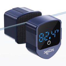 온도계가 있는 수족관 마그네틱 클리너 유리 탱크 전용 물고기 미니 자석 브러시 작은 청소 도구 조류 스크레이퍼 파란색, Blue, Blue