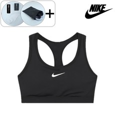 [국내 매장판 정품] 나이키 스우시 미디엄 스포츠 브라 패드 블랙 + 와와코 사은품 증정