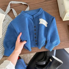 兒童針織外套 韓版 洋氣開衫外套 童裝春季秋冬裝毛衣開衫上衣毛線衣男女童針織衫 90-130cm