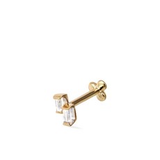 라크앤베리 14K 옐로 골드 옴니스 사파이어 이어링