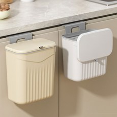 오드밍 주방 싱크대 벽 걸이 형 쓰레기통 휴지통, 화이트, 1
