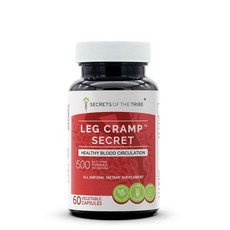 Secrets of the Tribe Leg Cramp Secret 60 캡슐 500 mg 오리지널 퀴닌 포뮬라 신초나 바크. 건강한 혈액 순환 (60 캡슐)