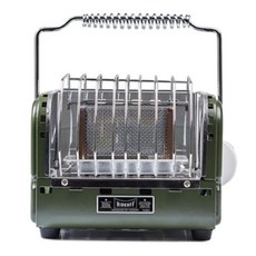 韓國 HIDEOFF 復古方形暖爐 瓦斯暖爐 軍綠 黑色 露營保暖必備, 1個, 軍綠色, 軍綠色