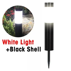 야외 동작 감지 방수 태양광 LED 조명 강력한 정원 램프 스포트라이트 가로등 정원 경로, White Light, White