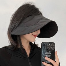 여성 롤 암막 썬캡 모자 여름 챙 사파리 선캡 휴