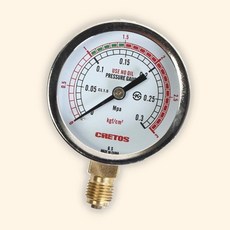 (수담스토어) 원형 용단기압력계 가스절단기 압력게이지 60파이 3K