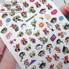 [고급스티커] S98 귀여운 캐릭터 네일 데코 스티커 2종, 1개