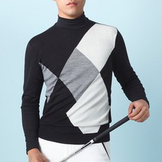 MASTER BEAR 冬季男士高爾夫針織 T 恤拉絨高爾夫服 SM FW042