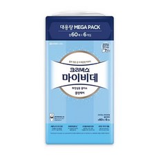 마이비데 화장실용 물티슈 캡형, 60g, 60개입, 6개
