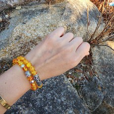 불교 공작석 부처님 커플 팔찌