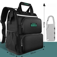 옥스포드 헝겊 도구 배낭 다기능 전기 전문 하드웨어 액세서리 보관 가방 휴대용 도구 가방 정리, 02 Upgrade Model 1