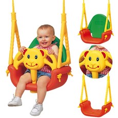 쿠쿠토이즈 유아그네 곰돌이 그네의자 안전손잡이 문틀고정 아기스윙 가정용 놀이기구 철봉포함, 1개