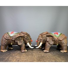 一對大象擺件, 如圖