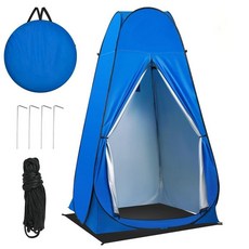유미쿨 다이렉트 팝업 프라이버시 샤워 텐트 캠핑용 야외 휴대용 탈의 텐트 비치 화장실 샤워실 탈의실 햇빛 쉼터 캐리백 창문, Blue