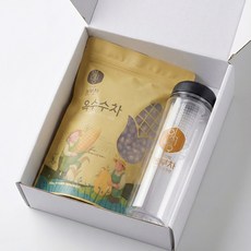 이서방 농부차 선물세트 화이트 기프트박스+옥수수차500g+기본텀블러+쇼핑백, 1세트, 1개입, 500g