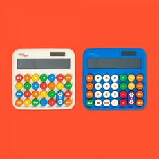 위글위글 휴대용 충전식 계산기, Blue