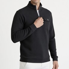 김영주골프 남성 플랩포켓 기모티셔츠 겨울 골프 등산 하이넥 집업 긴팔티 출근 데일리 KRMT1221