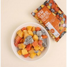 산들네이처 혼합과일 다이스 (망고 용과 파파야) 냉동망고 냉동용과 냉동파파야 1kg, 1개