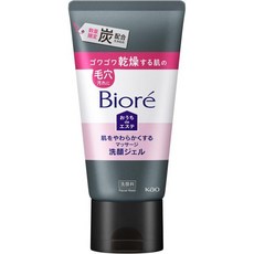 Bioré 비오레 오우치 드 에스테틱 마사지 페이셜 클렌징 젤 차콜 5.3온스(150g) 폼클렝징 클렌저 일본 출고, 1개