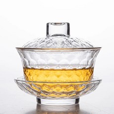수정 내열유리 개완 차완, B. 유리 다이아몬드 무늬 150ml