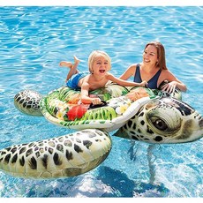 高雄 兒童動物造型泳圈 獨角獸鱷魚游泳圈 加厚安全浮力游泳裝備, 1個, 造型泳圈-海龜