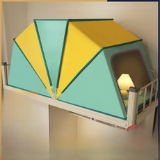 광둥산 설치 불필요 접이식 1인용 야외 방진 방풍 기숙사 차광 모기장 기능 강력한 차양막, 80x190센티미터, 인터넷 연예인 접이식 [6본 강력 차광] 그린