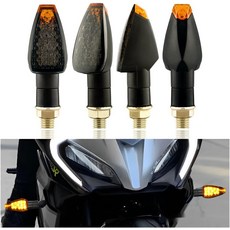 베술렌 모터사이클 방향지시등 4Pcs LED 12V 표시등 깜빡임 14개 앰버 램프 스토크 화살표 앞후미등블랙, Black