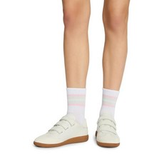 Steve Madden 여성용 5팩 Plced 스트라이프 쇼티 크루 Hc 화이트 멀티 135680