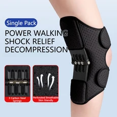 GETINFIT 1개 무릎 보호대 보조 워커 슬개골 노인 계단 오르기 가능한 장비 얇고 가벼움, 02 Black