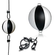 스틸 링이 있는 더블 엔드 복싱 볼 - 훈련용 반사 스피드 펀칭볼 복싱용 닷지 볼 MMA 가정 및 체육관 운동용 듀얼 엔드 백, 스틸 링이 있는 더블 엔드 복싱 볼 - 훈련용 반사 스