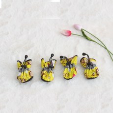 볼독 잘벗겨지지 않는 강아지 신발 애견 장화, 노란원숭이, 1개