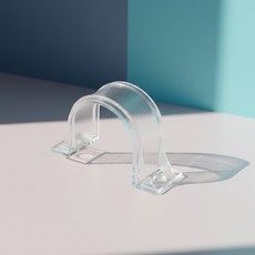 투명 U자형 클램프 조명 파이프 고정 배선 케이블 정리 홀더 LED조명 플라스틱 브라켓 A 30