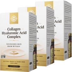 SOLGAR 膠原蛋白玻尿酸錠 120mg, 30顆, 3罐