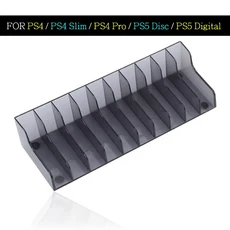 PS5 게임 카드 디스크 박스 유니버설 10 개 CD 케이스 홀더 플레이 스테이션 용 스토리지 브래킷, 01 Black