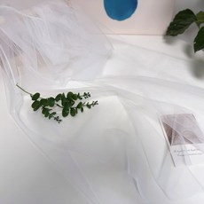 CRT 008 탐나요 촘촘한 망사 원단 무지 투투 패브릭 샤샤 대폭 천 드레스 모기장, 1개, 화이트