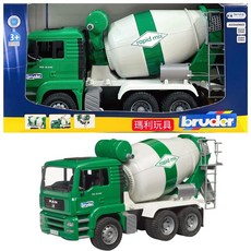 BRUDER 綠色水泥車 RU2739 玩具模型, 1個