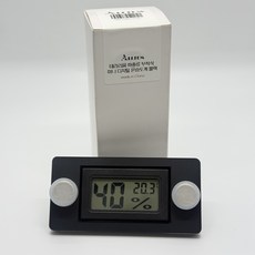 올템 테라리움 파충류 부착식 미니 디지털 온습도계, 1개, 블랙
