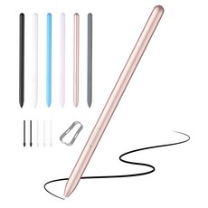 JAMJAKE 갤럭시탭 스마트폰 노트 S펜 와콤 호환 EMR 무충전 태블릿 터치펜 Galaxy Tab S6~S9 시리즈 호환, 1개, 로즈 골드
