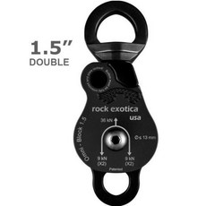 Rock Exotica Omni 1.5 Double 萬向滑輪/雙滑輪 P51 D / P51 D-B, 黑色 P51 D-B, 1個