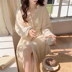 珊瑚絨睡袍 長款睡衣 L碼 120-140斤
