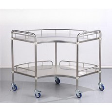 의료 카트 치과 병원 진료용 트롤리 곡선형 도구 웨건 외과 부채꼴 장비, 소형, 1