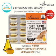 네이처맥스가 자연에서 찾은 북미산 식물성 아마씨유 1100 리놀렌산 650, 4세트, 60정