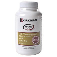 Kirkman TMG 500mg 亞葉酸和甲基 B-12, 120入, 1個, 120顆