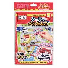交通工具貼紙遊戲書 可重複黏貼 激發想像力, 小汽車 TOMICA 貼紙書 日本製(9959)