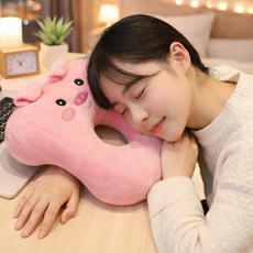 옆집샵 책상 낮잠 베개 오후 활력 충전 학교 사무실 직장인 선물, 돼지