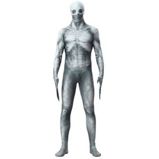 萬聖節恐怖殭屍全包緊身連體衣，萬聖節舞臺服cos服裝，派對焦點，高彈性透氣材質