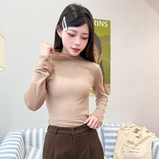 高領內搭 打底衣 薄款長袖 透膚 FW美衣 W0051