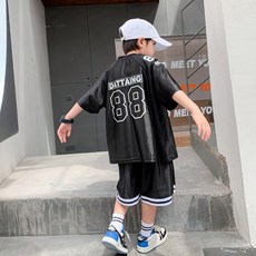 潮牌兒童籃球服套裝夏裝2026新款男童球衣中大童運動服兩件套夏季