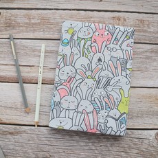 可調式兔子書衣書套 A6 A5 A4 B6 50K 25K 32K 20K 16K 布書衣, 1個